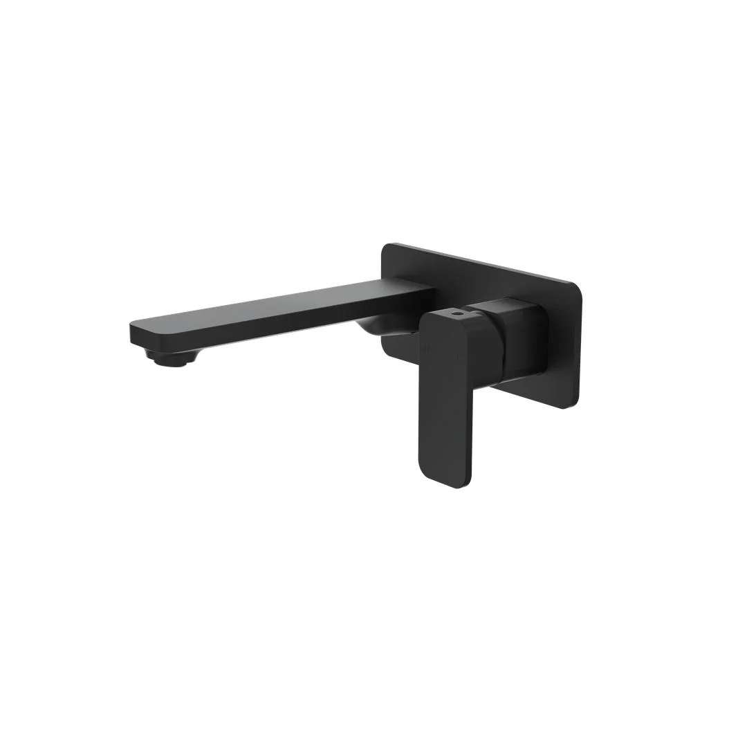 Linsol Zia 1-Plate Wall Basin or Bath Mixer Trim Kit - Matte Black
