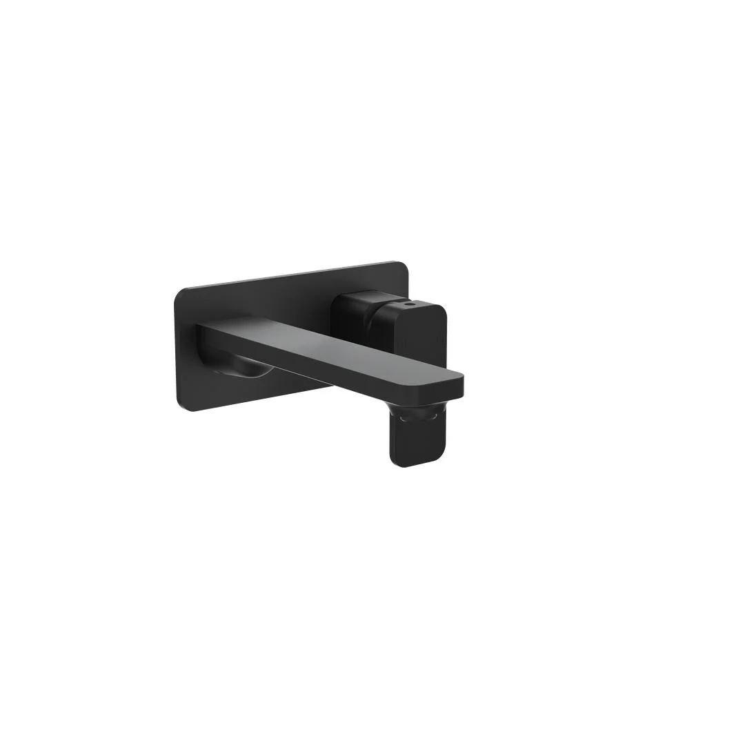 Linsol Zia 1-Plate Wall Basin or Bath Mixer Trim Kit - Matte Black - Image 2