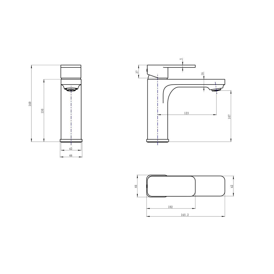 Linsol Zia Basin Mixer - Chrome - Image 4