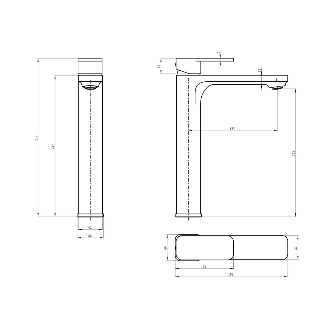Linsol Zia Tall Basin Mixer - Brushed Nickel - Image 3