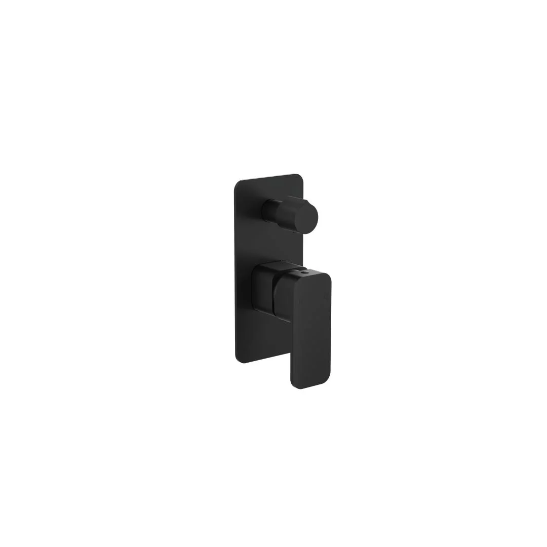 Linsol Zia Wall Mixer with Divertor - Matte Black - Image 4
