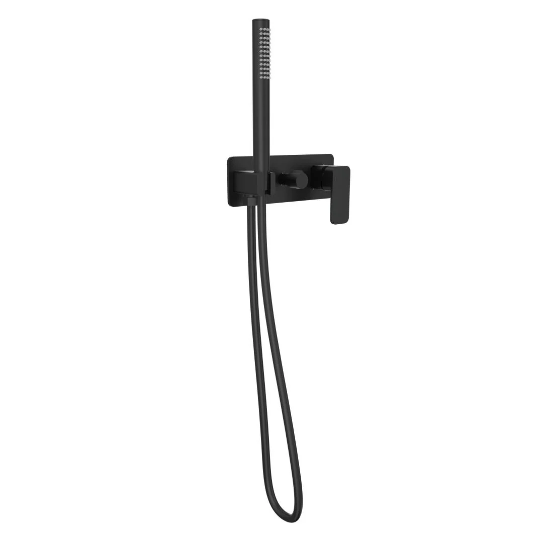 Linsol Zia Wall Mixer with Hand Shower -  Matte Black - Image 2